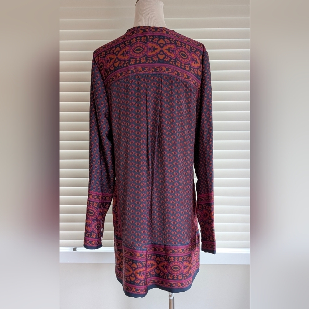 FREE PEOPLE Meadow Mod Mini Dress Moody Combo, Long Sleeve, Size L - Picture 7 of 15